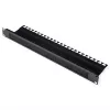 19 inch kabeldoorvoer met borstelstrip, 1 HE, zwart, ROLINE – kabelmanagement
