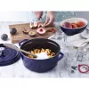 Staub 24 cm ronde gietijzeren cocotte donkerblauw