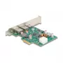 DeLOCK PCI Express x1-kaart USB Type-C PD 30W 2x USB Type-A 5Gbps