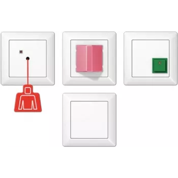 Drukschakelaar Jung NRS AS 0834 WW — bedraad, wit, AC 24V