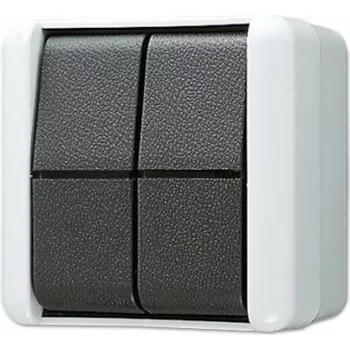 JUNG 809W elektrische schakelaar drukknop zwart - wit (809W)