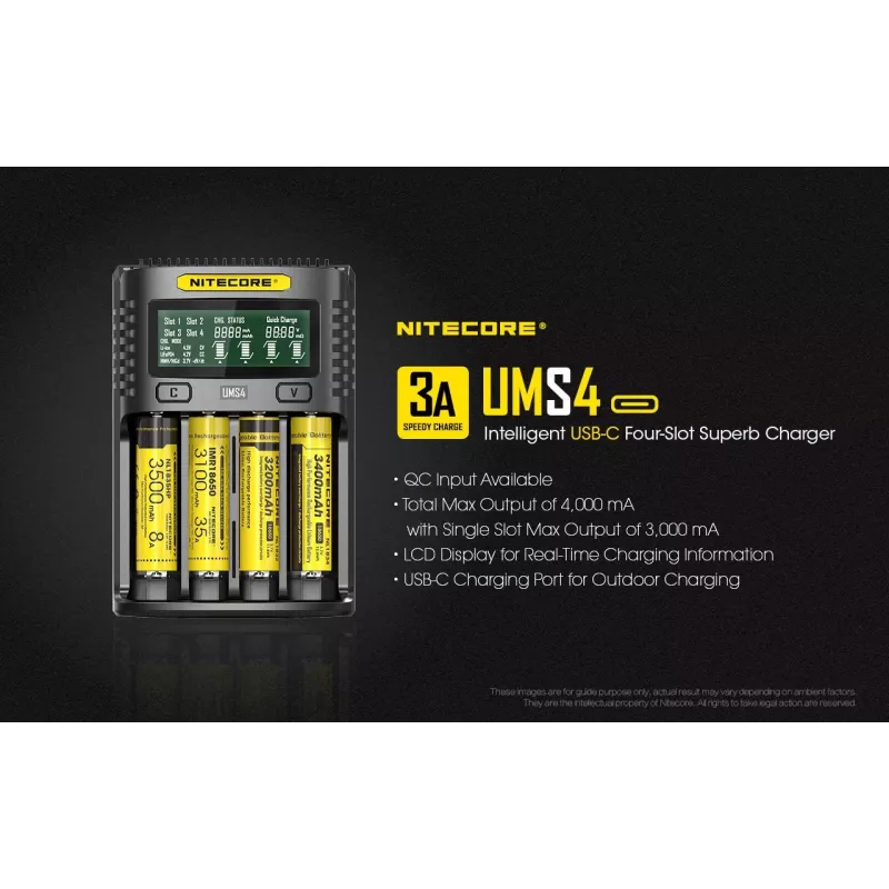 Oplader Nitecore UMS4