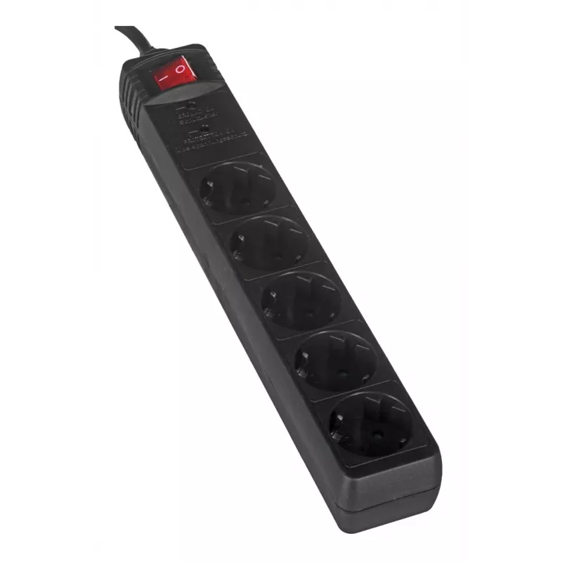 Overspanningsbeveiliging Gembird SPG5-C-10 zwart 5 AC-stopcontacten 250V 3m