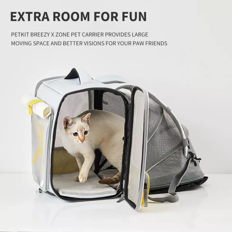 PETKIT Breezy xZone kattenrugzak - grijs