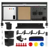 Ergo Office ER-300 B bureauscheidingswand / organizer, 1295 x 242 x 726 mm, staal, max. belasting 10 kg, zwart