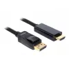 Delock kabel DisplayPort 1.1 stekker > High Speed HDMI-A stekker passief 3 m zwart (82435)
