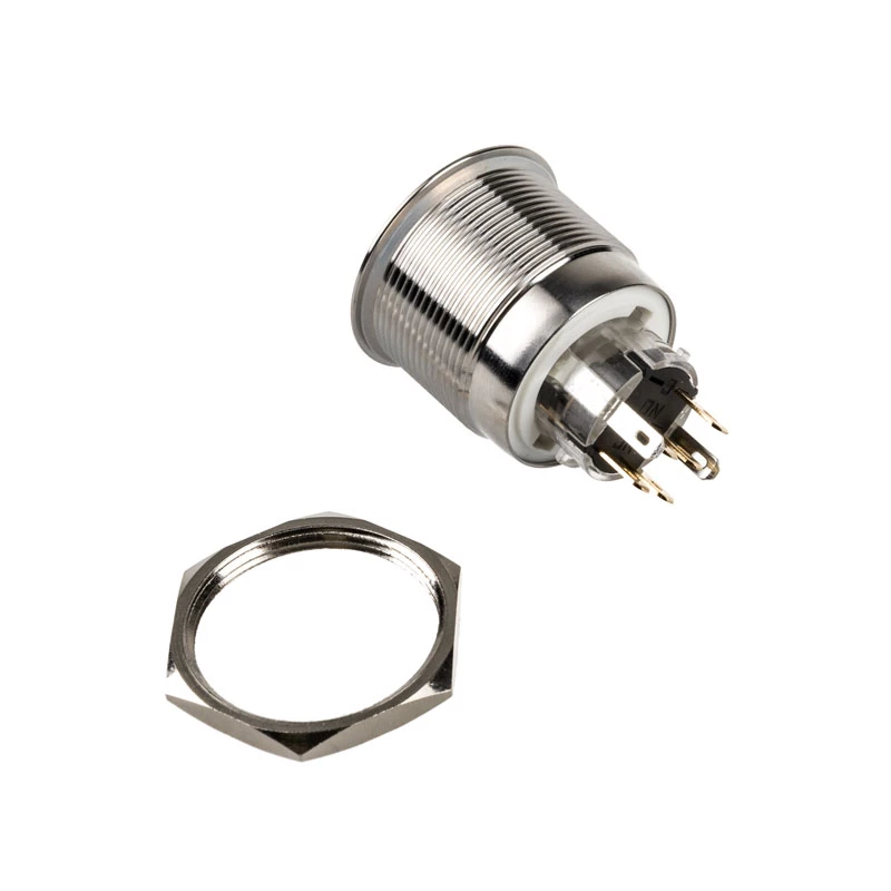 DimasTech vandalismebestendige schakelaar/drukknop 25 mm Silverline Dot RGB PD212