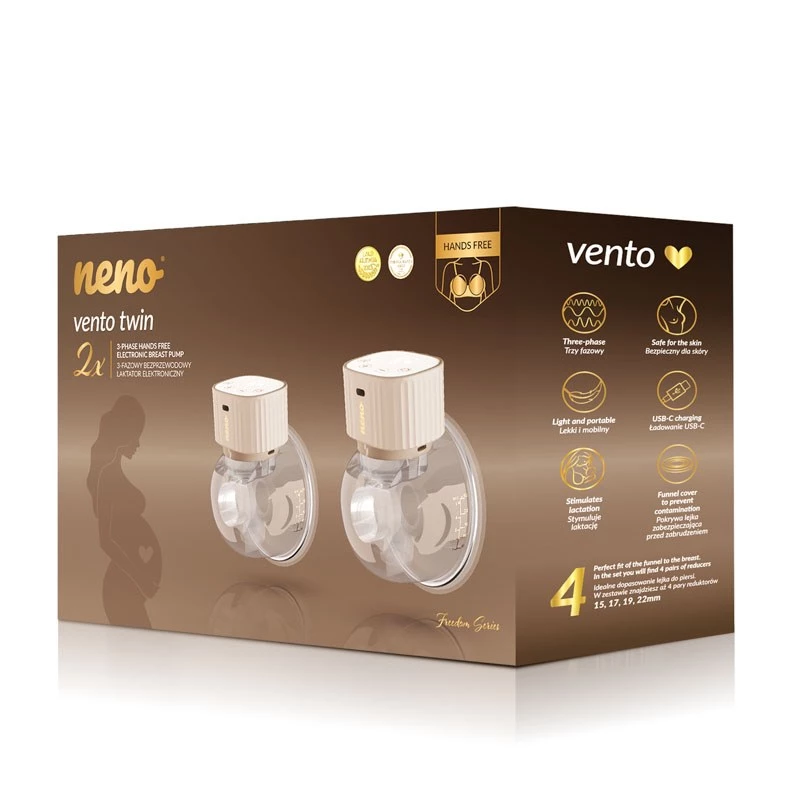 Neno Vento Twin elektrische borstkolf, draadloos, 3-fasen