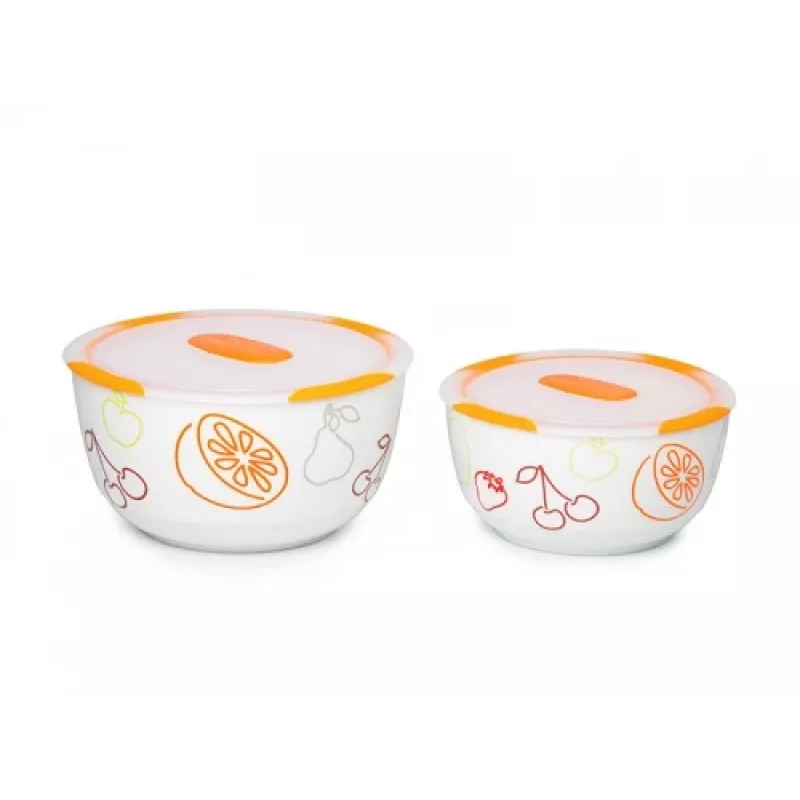 Saladekom Oursson BS4781RC/OR rond keramiek 2 stuks