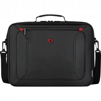 Laptoptas Wenger BQ 16 Clamshell — waterafstotende zwarte hoes voor 16-inch laptops, robuuste beschermhoes