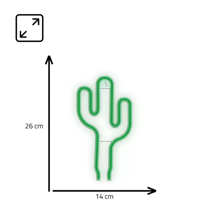Neonlicht MANTA SNL74GN cactusgroen — decoratief neonbord, model SNL74GN