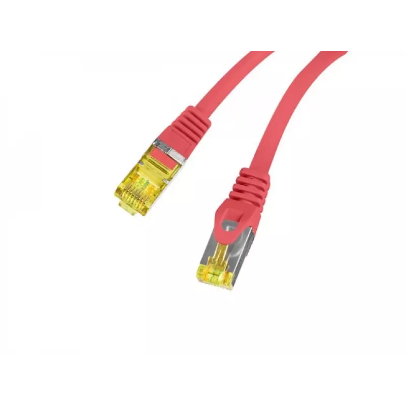 Netwerkkabel Lanberg PATCHCORD KAT.6A S/FTP LSZH CU 1M rood