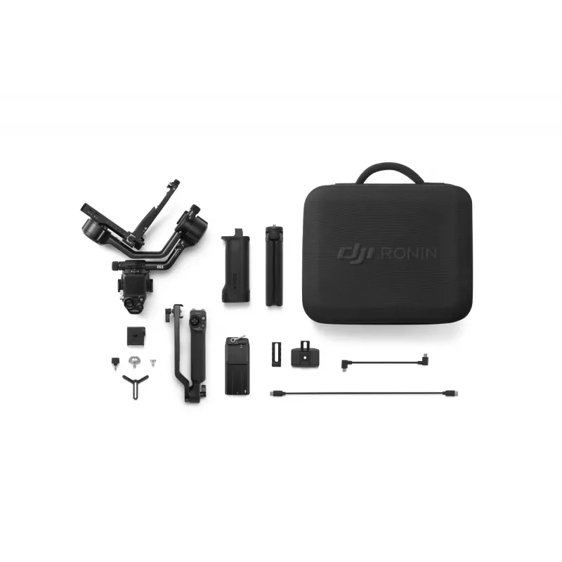 Handcamera-stabilisator DJI RS 5 Combo — aluminium, 30 u accu, 1,46 kg, zwart