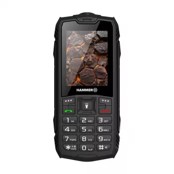 Hammer ROCK LTE | zwart | 2,4 inch | IPS | 48 MB | 128 MB | Dual-SIM | 3G | hoofdcameraresolutie 2 MP | 3000 mAh