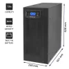 Qoltec 53982 online UPS met zuivere sinusgolf, 6 kVA / 4,8 kW, LCD, USB