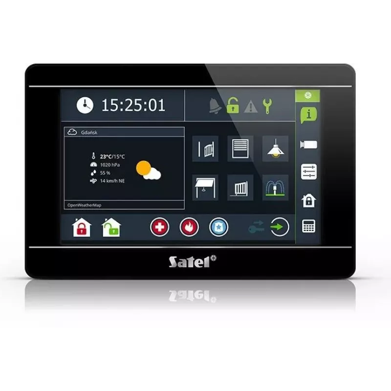 Touchscreen-bedieningspaneel SATEL INT-TSI-B 7-inch lcd-wandpaneel voor beveiligingssystemen