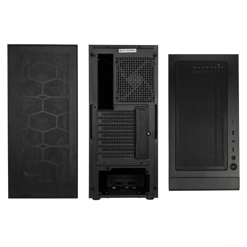 Kolink Observatory HF Mesh PWM midi-tower - zwart