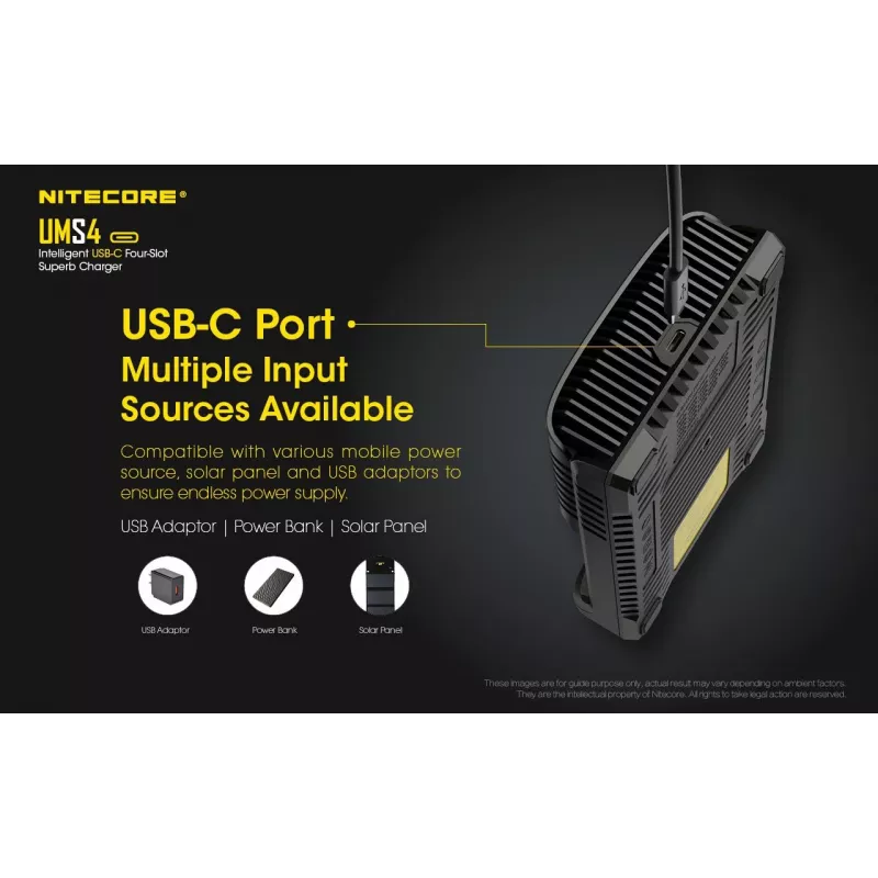 Oplader Nitecore UMS4