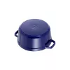 Staub 24 cm ronde gietijzeren cocotte donkerblauw