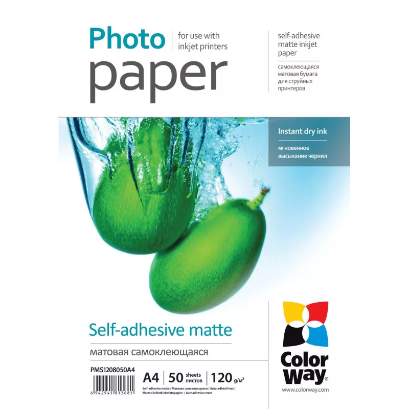 Zelfklevend mat fotopapier ColorWay PMS1208050A4 120 g/m² A4