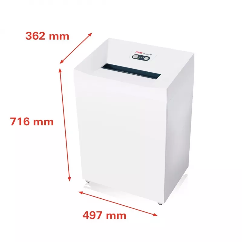 Papiervernietiger HSM Pure 530 deeltjesversnippering 1,9x15 mm van HSM, model 2352111