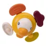 Pluche interactieve sensorische eend Ascato 122946 — zachte textuur, kleurrijk design