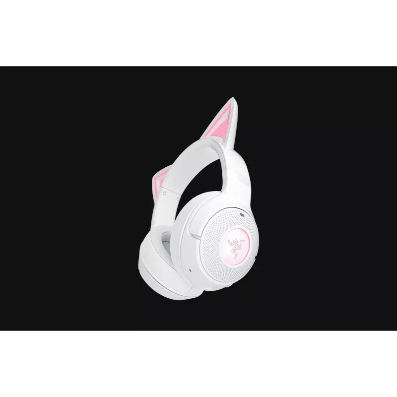 Draadloze gaming-headset Razer Kraken Kitty V2 BT wit met Bluetooth, THX Spatial Audio, RGB-verlichting