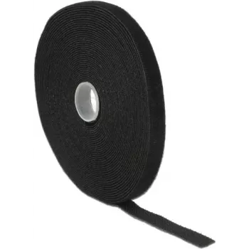 Klittenband DeLOCK 18712 zwart 13 mm 10 m
