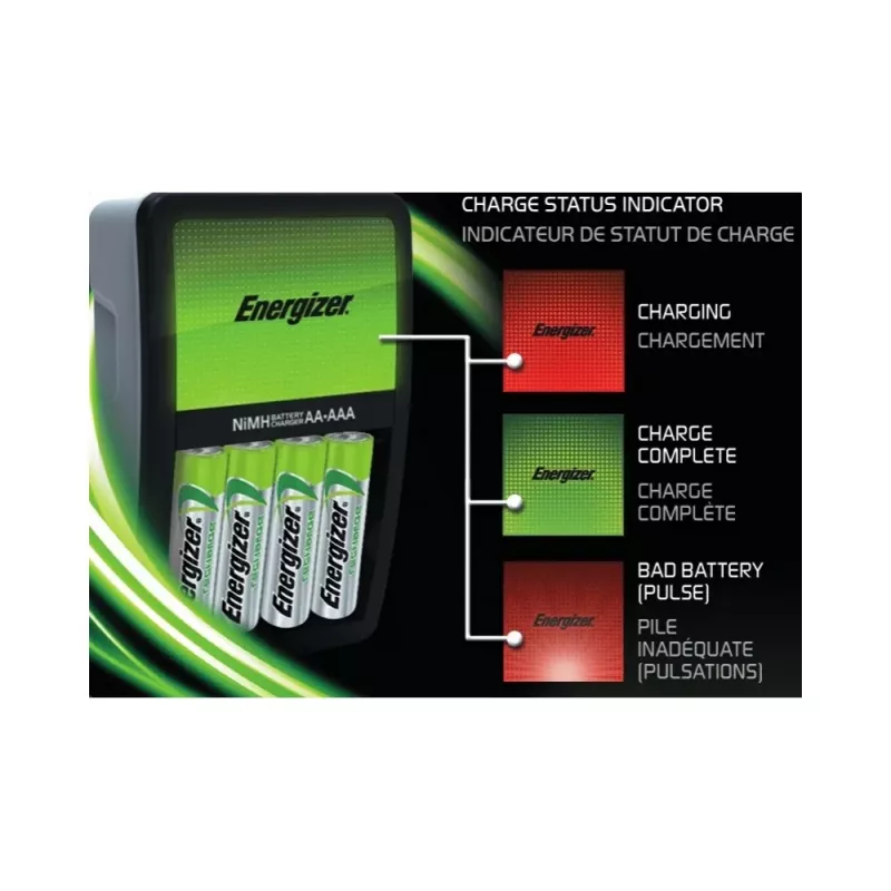 Energizer Maxi Oplader CHVCM4-EU met 4 AA 2000 mAh NiMH-accu's (CHVCM4-EU)