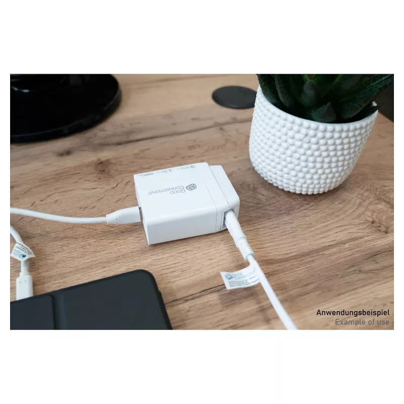 Netkabeladapter voor Good Connections opladers (PCA-WxxxW), wit (PCA-W008W)