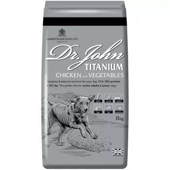 DR JOHN Titanium Chicken - droogvoer voor honden - 15 kg