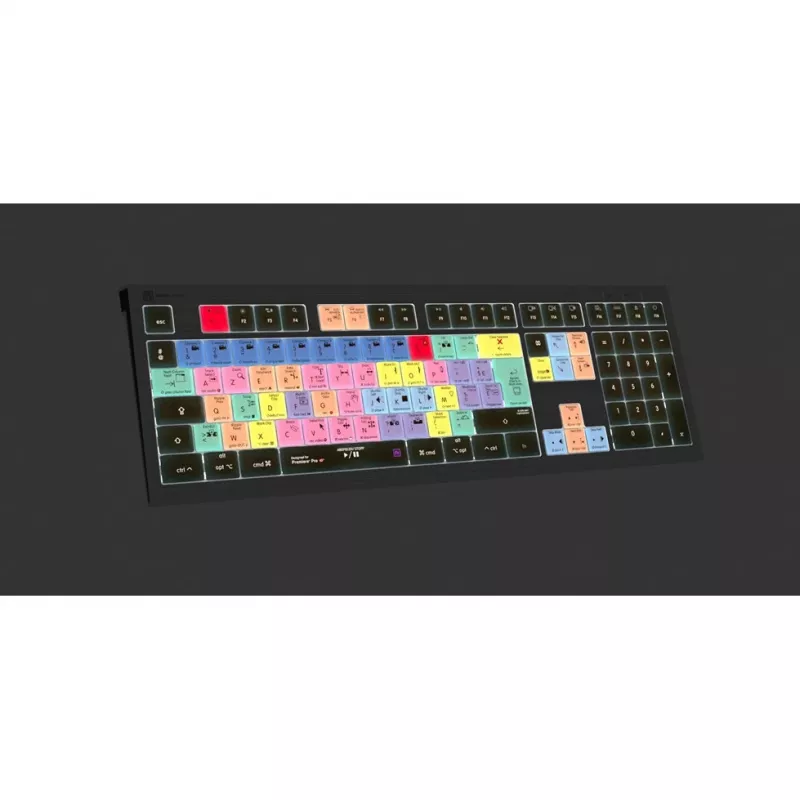 Logickeyboard Adobe Premiere Pro CC ASTRA 2 verlicht toetsenbord Mac Frans (LKB-PPROCC-A2M-FR)