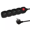 Verlengsnoer ESPERANZA ELK212K — 1,5 m kabel, 4 Type-E stopcontacten, binnen, zwart