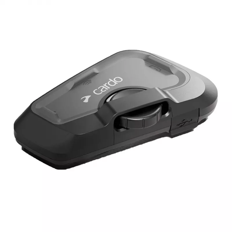 Motorintercom Cardo FRC4X003 — 4 kanalen, bereik 1200 m, spreektijd 13 u, zwart