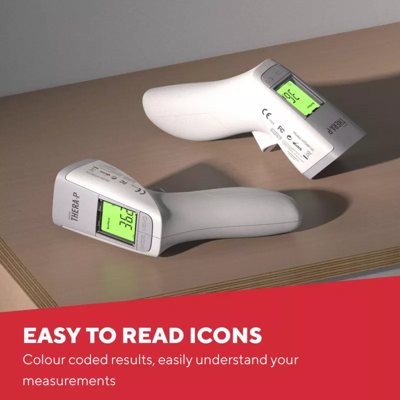 Contactloze infraroodthermometer HoMedics TE-450-EU — contactloze temperatuurmeting, snelle reactie