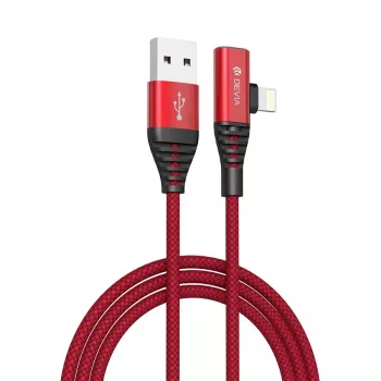 USB 2-in-1 laad-/datakabel Devia Strom Series 1,2 m — rood