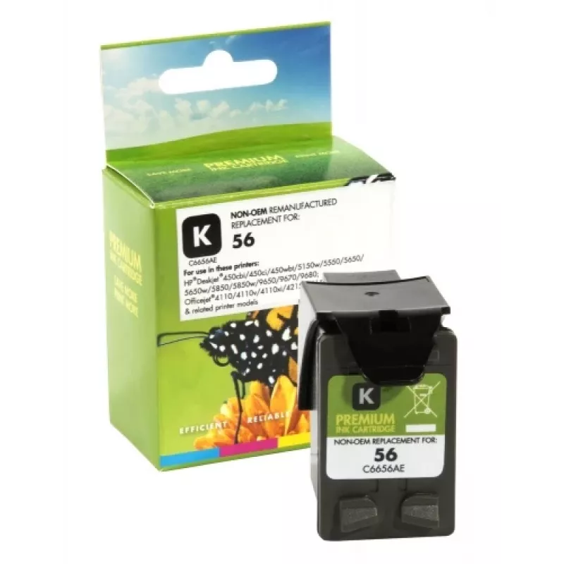 Compatibel Static-Control Hewlett-Packard 56 (C6656A) zwart, 450 pagina's