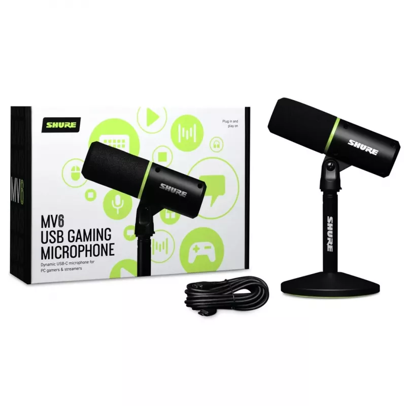 Shure MV6 - USB-C cardioïde dynamische microfoon voor gamers en streamers