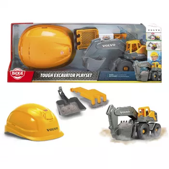 Speelgoedgraafmachine-set Dickie Volvo Tough Excavator 203729016 – bouwvoertuig speelset van diecast