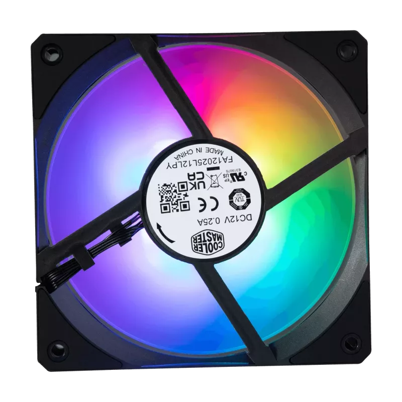 Ventilator Cooler Master Mobius 120P ARGB 2400 t/min zwart