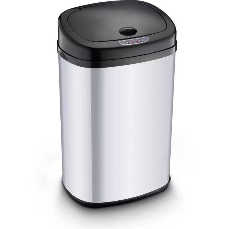 Afvalemmer LAMART LT8021 rvs pedaal, bewegingssensor, 30 L, 34×25×54 cm