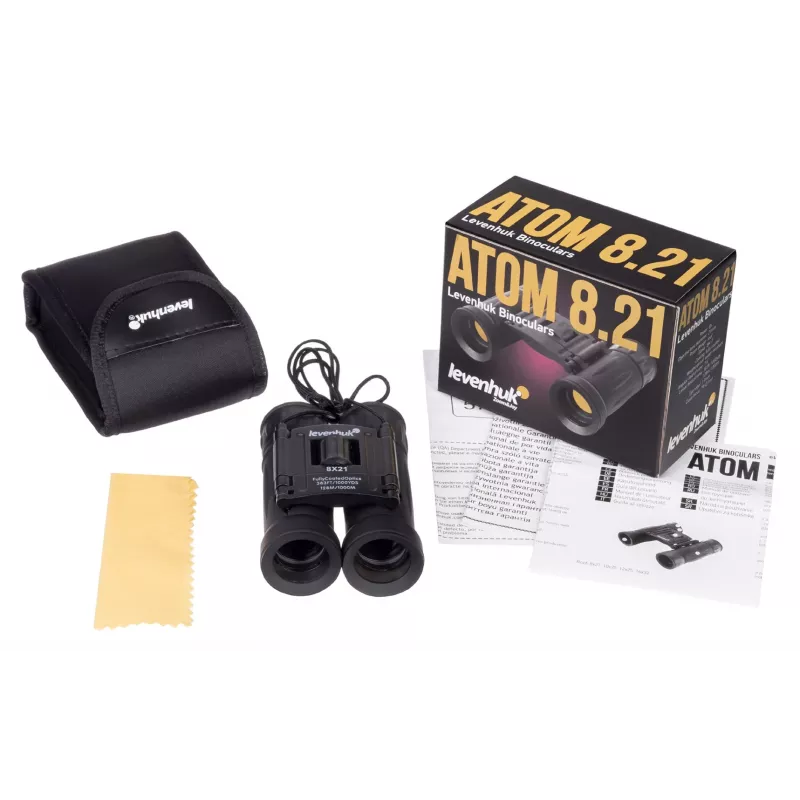 Verrekijker Levenhuk Atom 8x21 dakkprisma zwart vergroting 8x