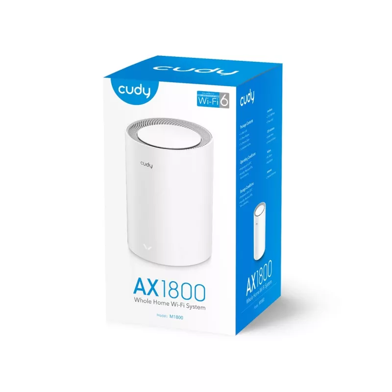 Mesh-systeem Cudy M1800 dualband Wi-Fi 6 intern wit