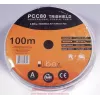 Coaxkabel LIBOX PCC80 RG-6/U 100 m, FEP-mantel, 0,8 mm koperader, aluminium afscherming, wit