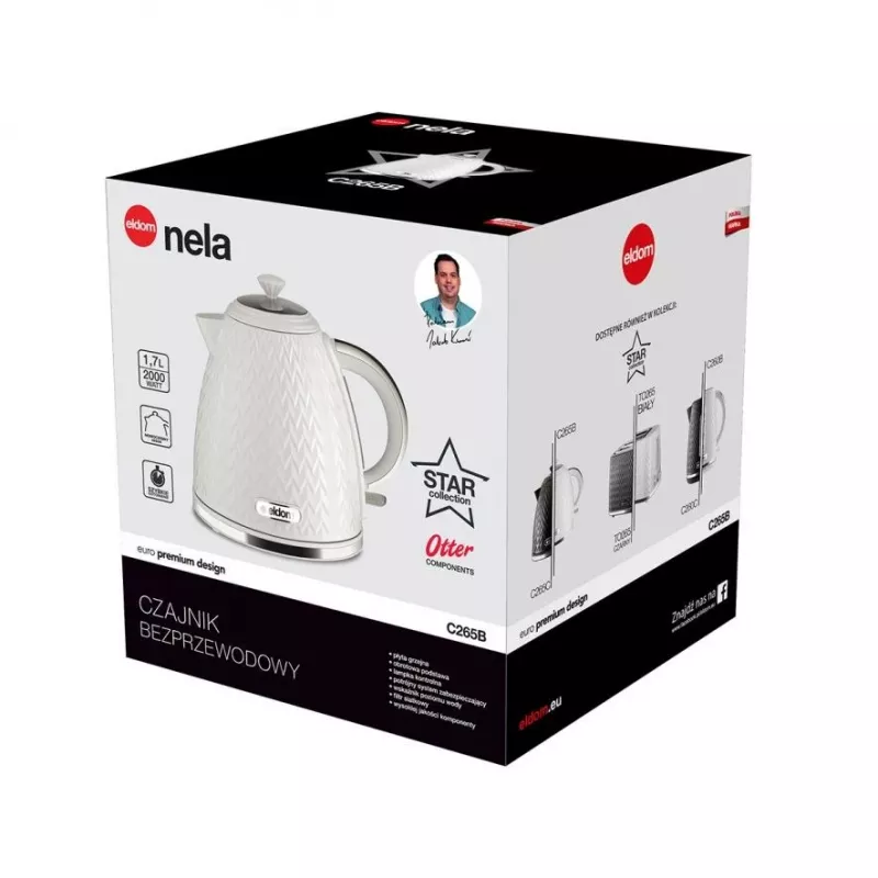 ELDOM C265B NELA Waterkoker 1,7 L 2000 W wit