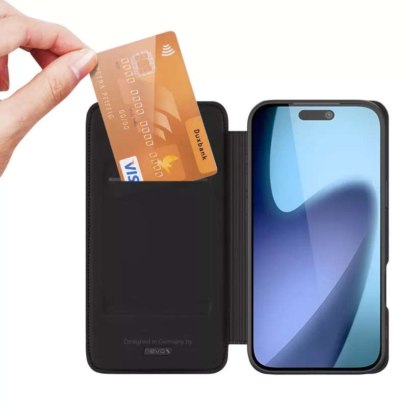 nevox Vario Series Bookcase iPhone 17 zwart – hoesje (2514)