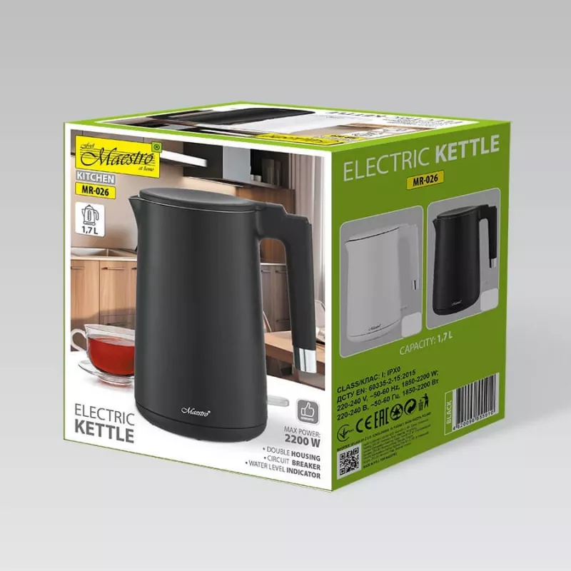 1.7L waterkoker MR-026-BLACK MAESTRO