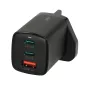 iBOX C-65 zwart, universele GaN-65W-oplader met UK-stekker