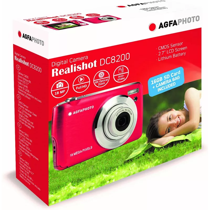 AgfaPhoto Compact Realishot DC8200 1/3.2 compactcamera 18 MP CMOS 4896 x 3672 pixel rood (DC8200RD)