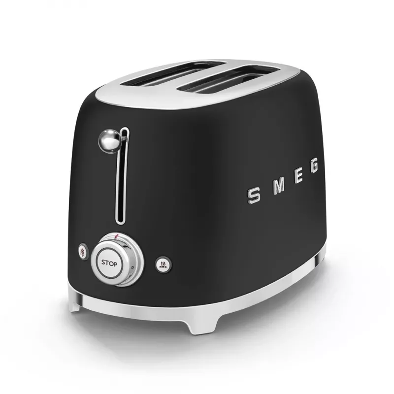 Toaster Smeg 50's Style TSF01BLMEU 2 sneetjes zwart roestvrijstaal